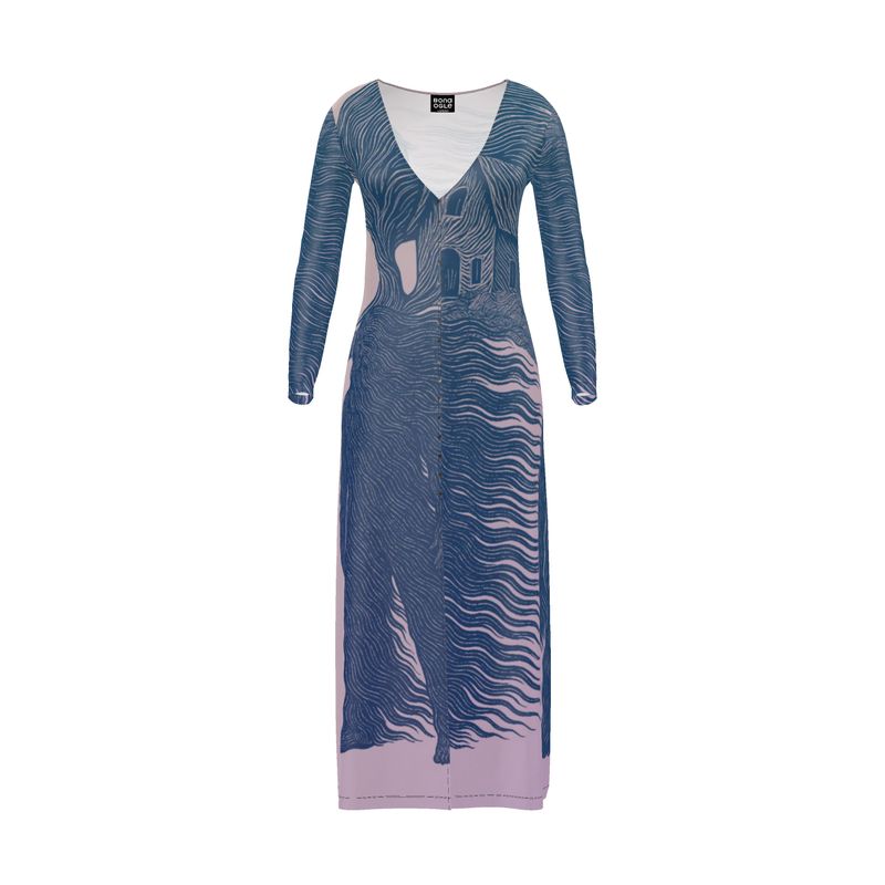 Cardigan  Dress in Tempest Field Night Garden