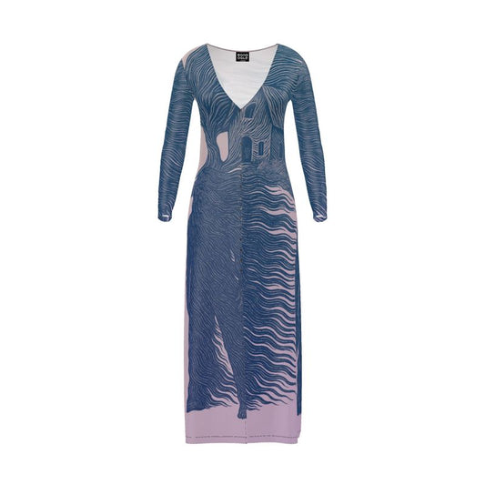 Cardigan  Dress in Tempest Field Night Garden