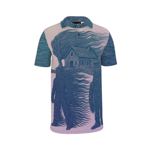 Polo Shirt in Tempest Field Night Garden