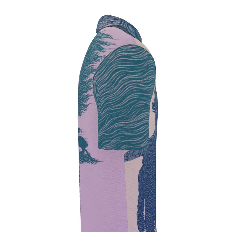 Polo Shirt in Tempest Field Night Garden