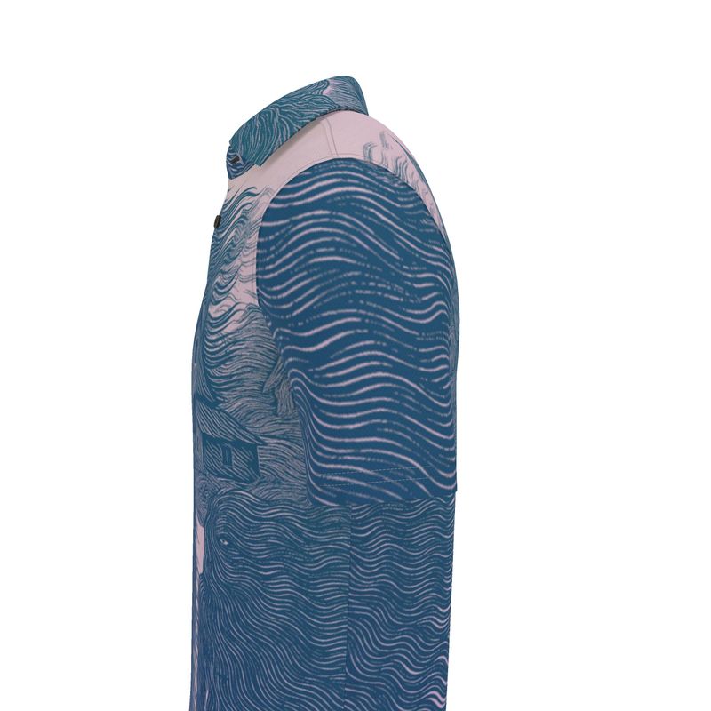 Polo Shirt in Tempest Field Night Garden