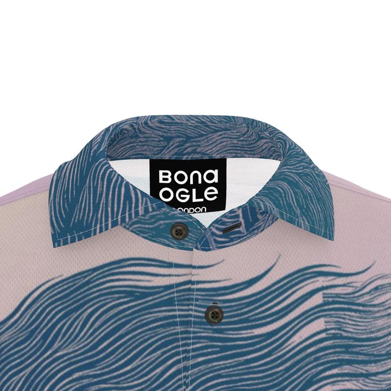 Polo Shirt in Tempest Field Night Garden