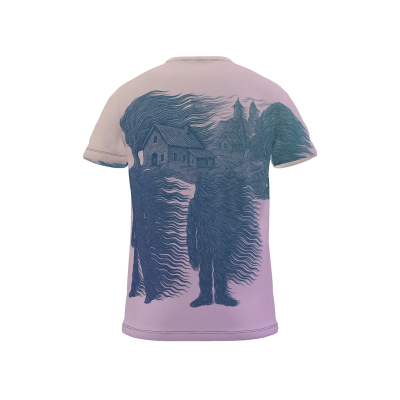All Over Print T Shirt in Tempest field night garden