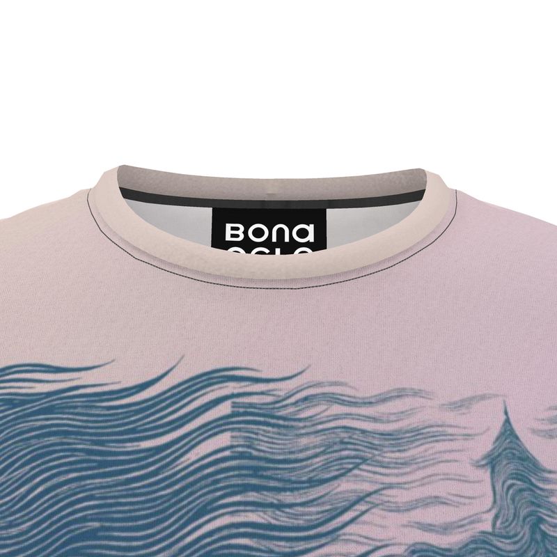 All Over Print T Shirt in Tempest field night garden