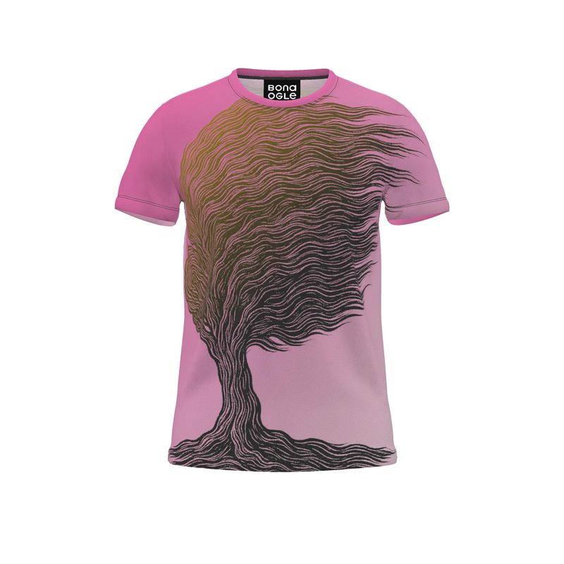 All Over Print T Shirt in Tempest Tree Golden sunset
