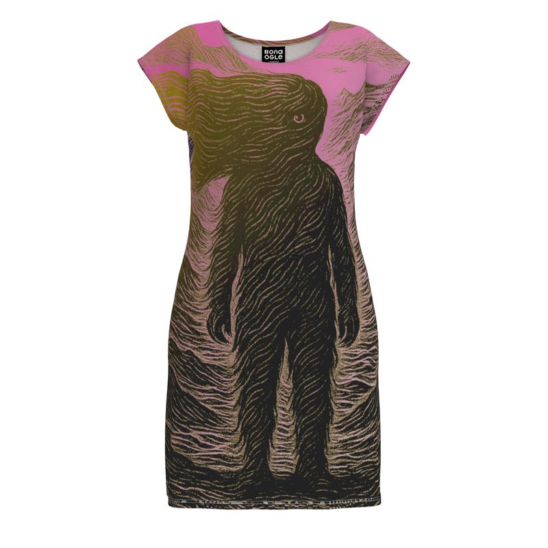 Tunic T Shirt Dress in Tempest Valley Golden Sunset