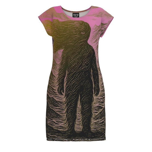 Tunic T Shirt Dress in Tempest Valley Golden Sunset