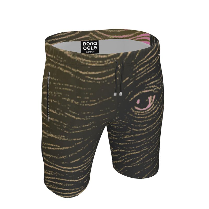 Polo Co-ord Set in Tempest Eye / Sea Golden Sunset - Sweat Shorts in Tempest Eye Golden Sunset