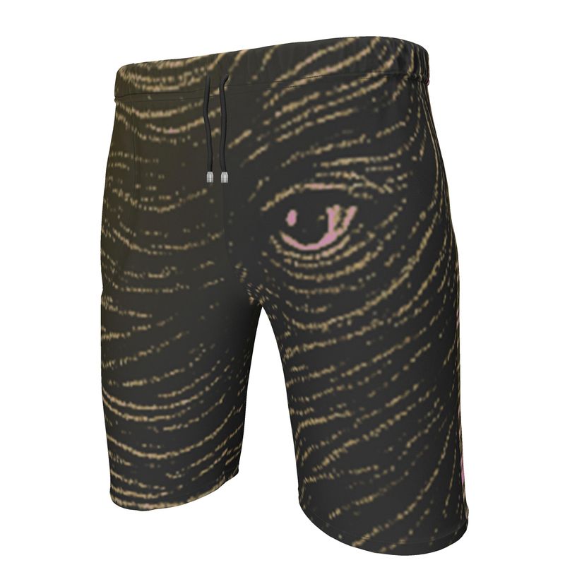 Polo Co-ord Set in Tempest Eye / Sea Golden Sunset - Sweat Shorts in Tempest Eye Golden Sunset