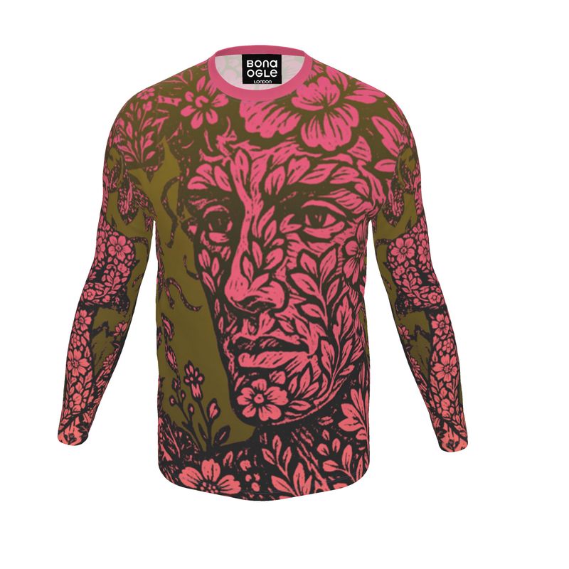 LS T-Shirt in Floral Face Golden Sunset