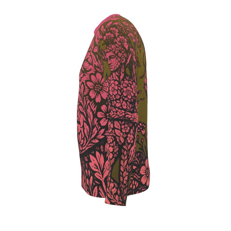 LS T-Shirt in Floral Face Golden Sunset