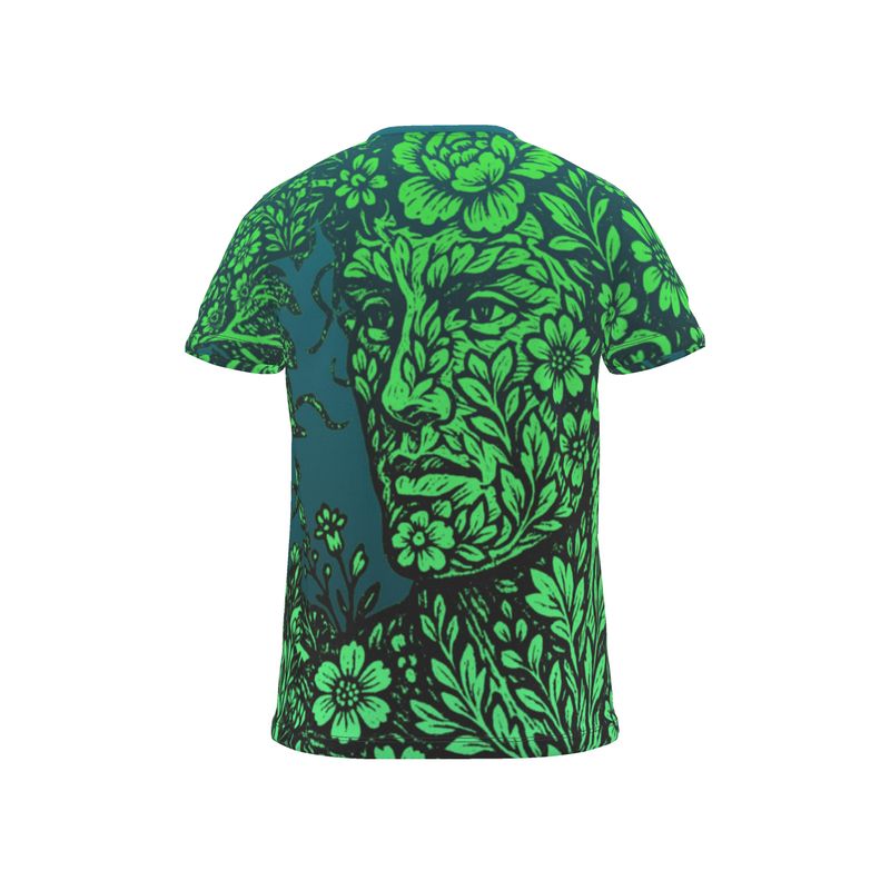 All Over Print T Shirt in Floral Face night garden
