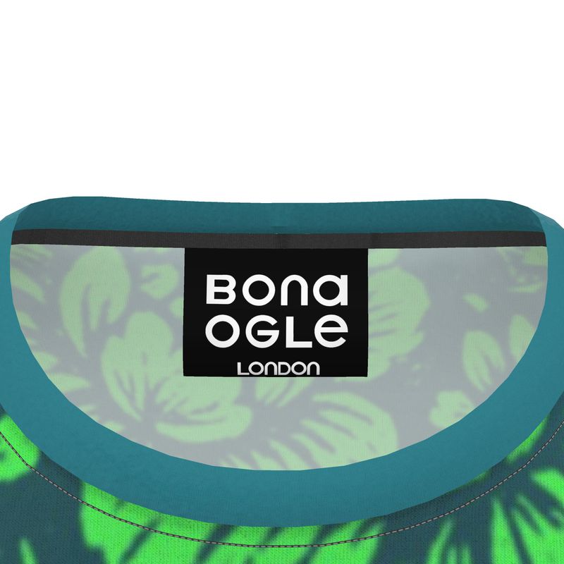 All Over Print T Shirt in Floral Face night garden