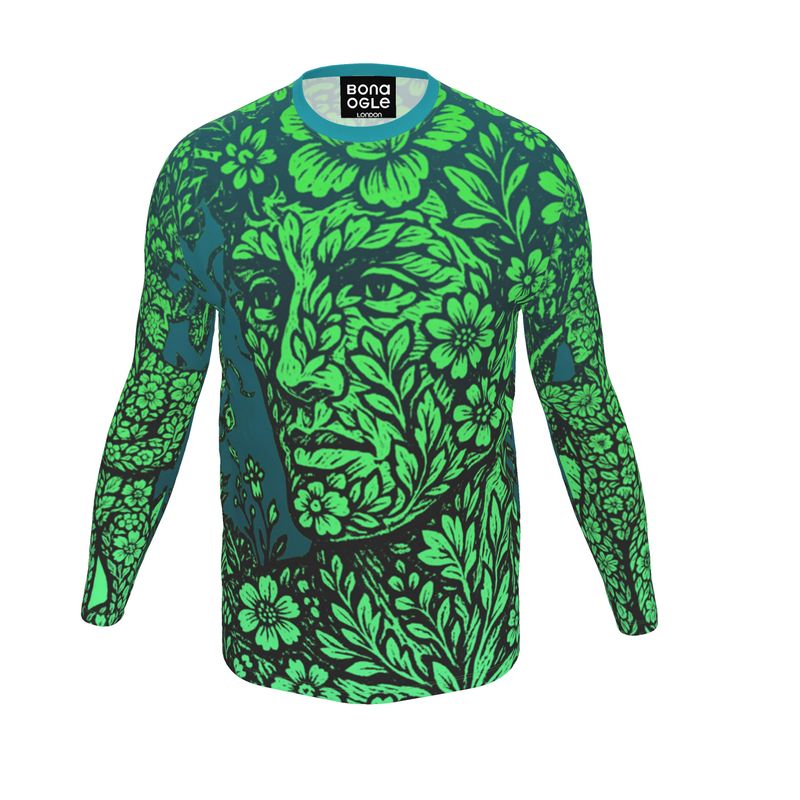 LS T-Shirt in Floral Face  Night Garden