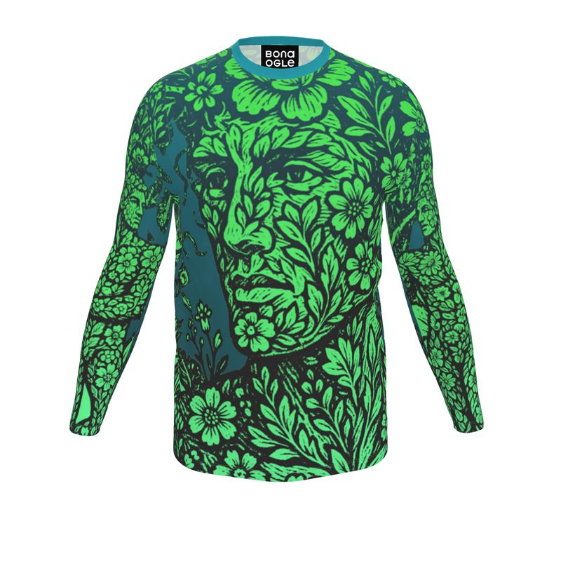 LS T-Shirt in Floral Face  Night Garden