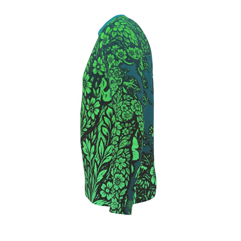 LS T-Shirt in Floral Face  Night Garden