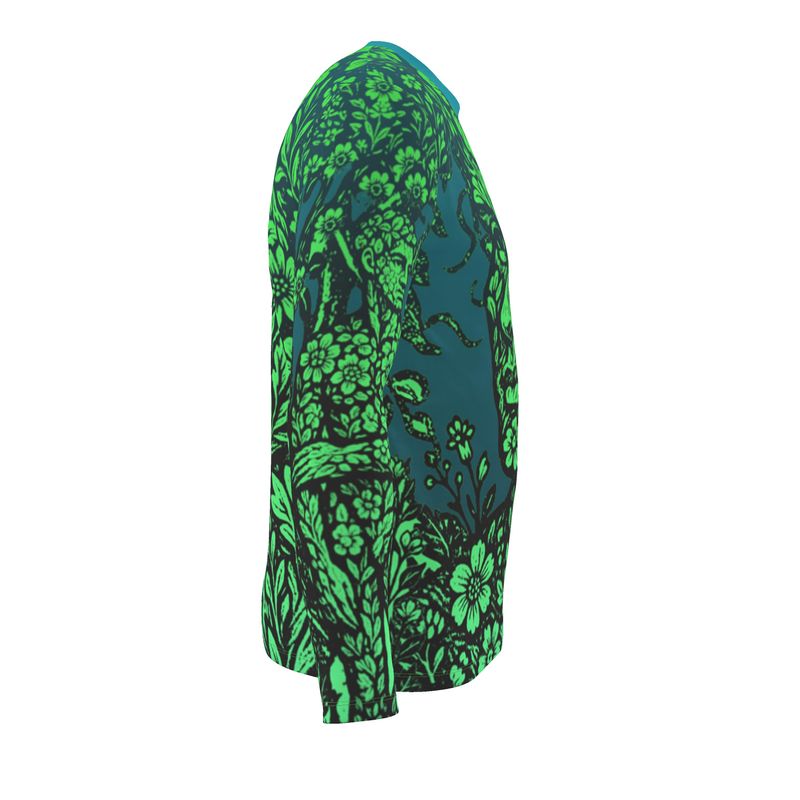 LS T-Shirt in Floral Face  Night Garden