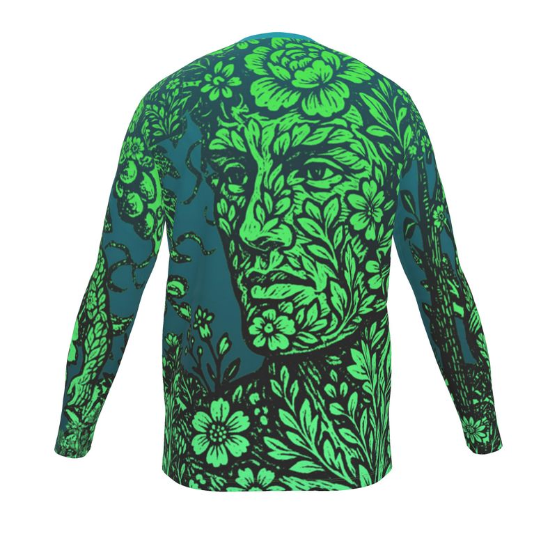 LS T-Shirt in Floral Face  Night Garden