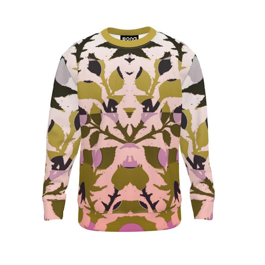 Sweatshirt in Spots Stripes Roses Golden Sunset