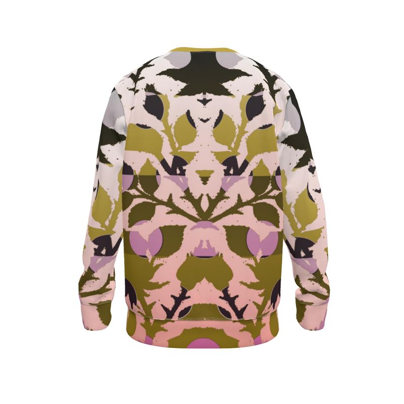 Sweatshirt in Spots Stripes Roses Golden Sunset