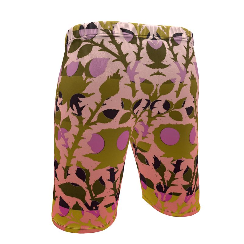 Sweat Shorts in Spots Stripes Roses Golden Sunset