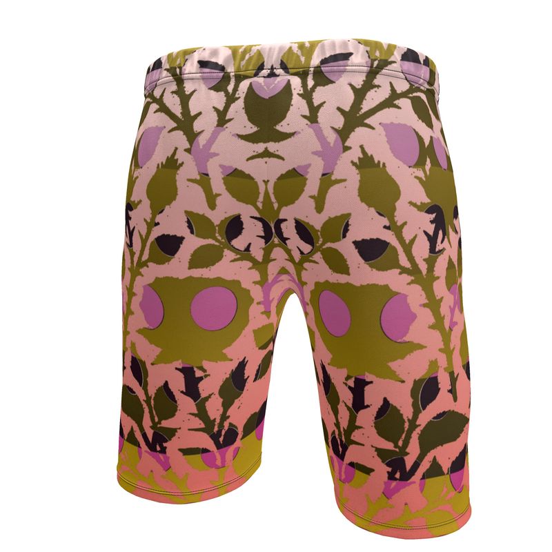 Sweat Shorts in Spots Stripes Roses Golden Sunset