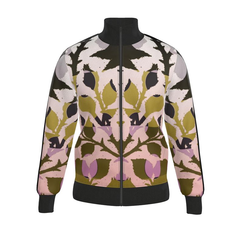 Tracksuit Jacket in Spots Stripes Roses, Golden Sunset