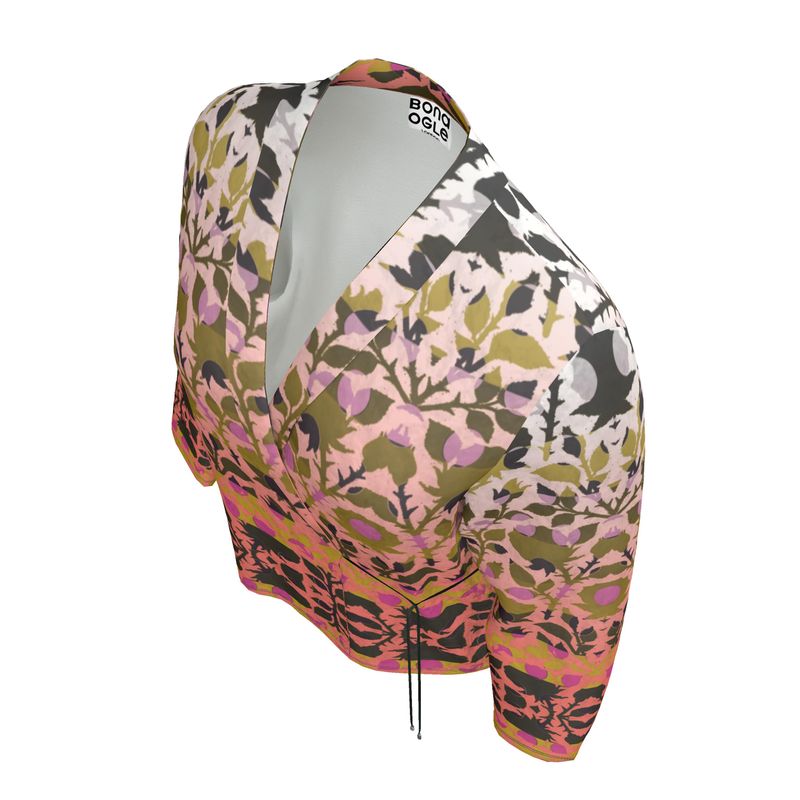 Wrap Blazer in Mash Golden Dawn