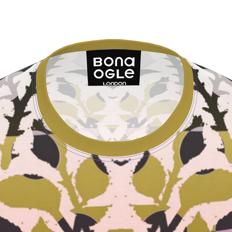 LS T-Shirt in Spots Stripes Roses Golden Sunset