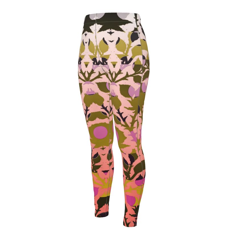 High Waisted Leggings in Mash Gold Dawn