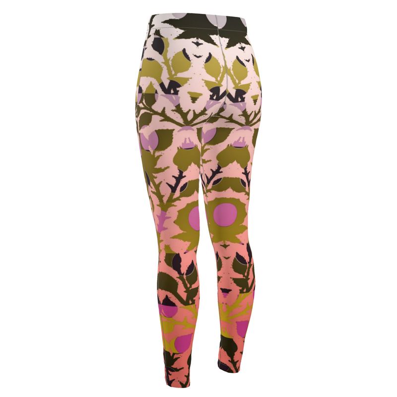 High Waisted Leggings in Mash Gold Dawn