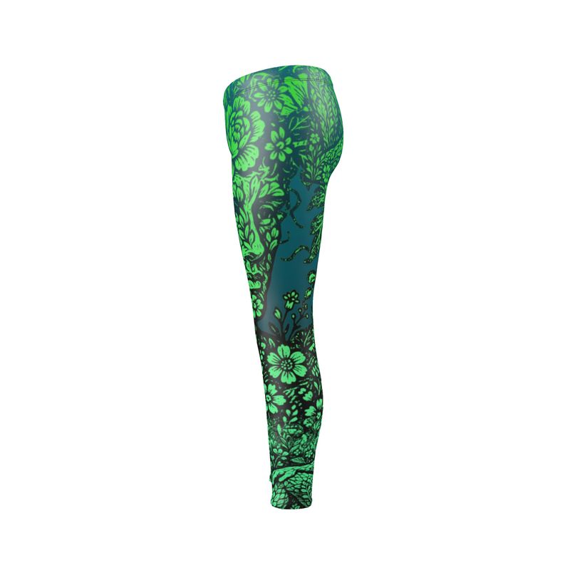 Leggings in Floral Face Night Garden