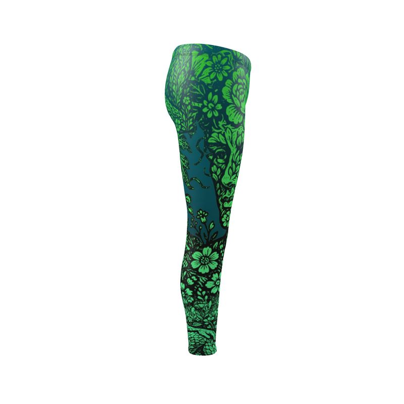 Leggings in Floral Face Night Garden
