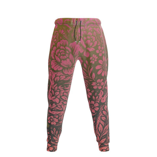Jogging Bottoms in Floral Face  Gold Dawn