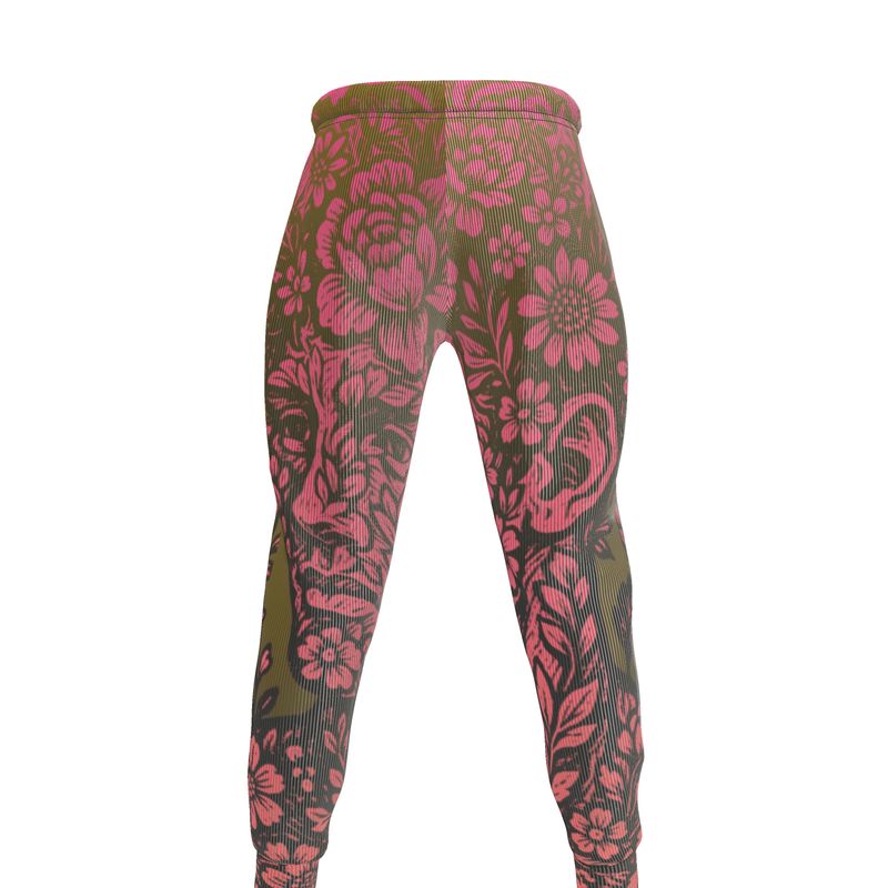 Jogging Bottoms in Floral Face  Gold Dawn