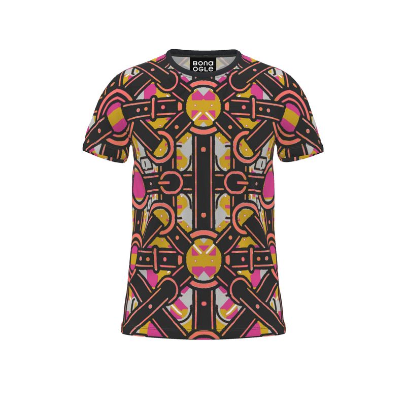 All Over Print T Shirt in Harness 1  golden sunset