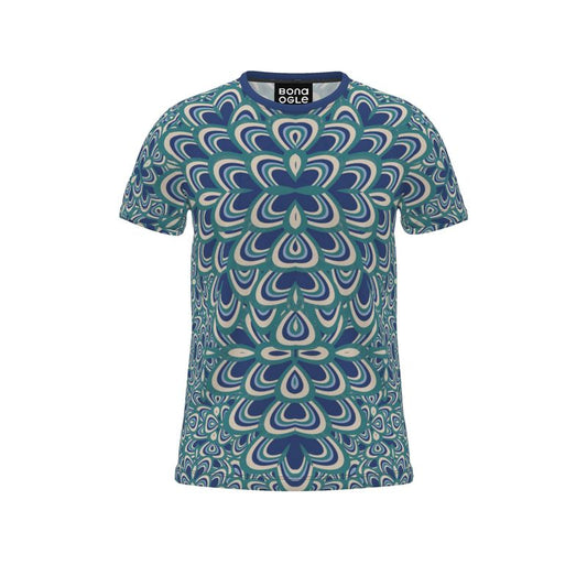 All Over Print T Shirt in scales 3 moonlit garden
