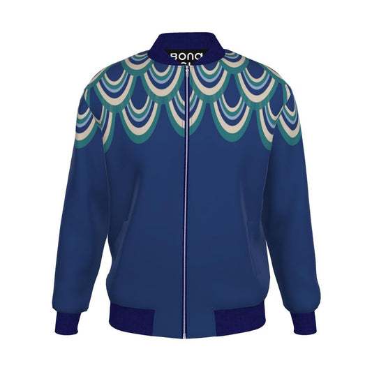 Mens Bomber Jacket  in scales Moonnlit Garden
