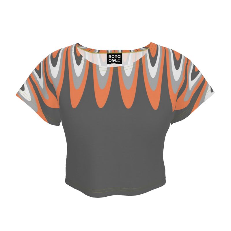 Crop Top in Scales Moonlit Garden