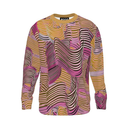 Sweatshirt in Brush Strokes in Gold Dawn