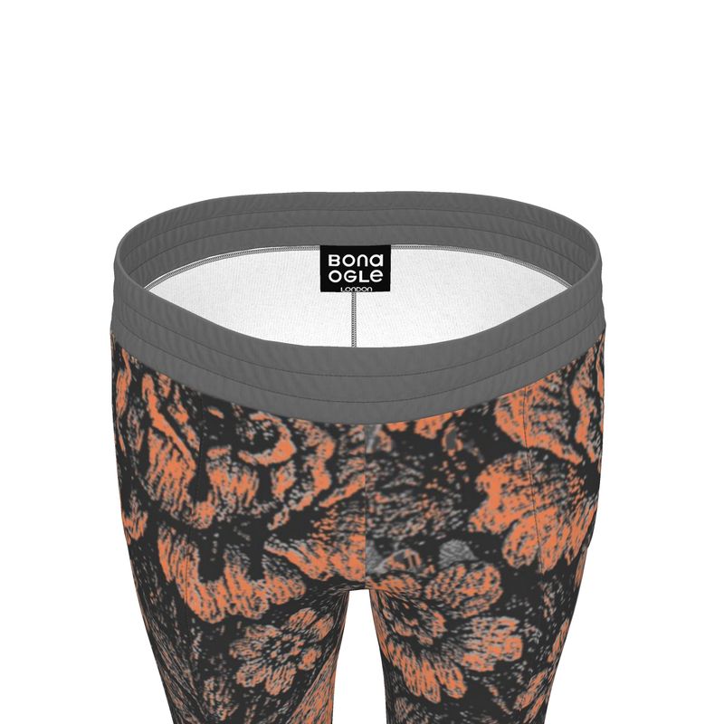 Tracksuit Trousers in Dripping Flowers Gray Coral