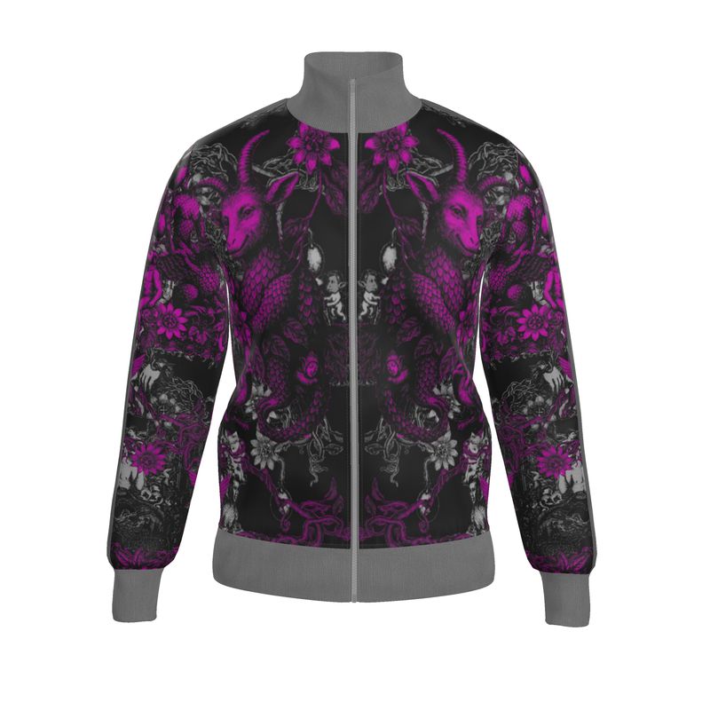 Tracksuit Jacket in Toiles Des Bosch Fuchsia Carbon