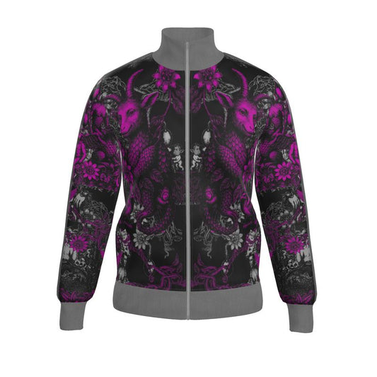 Tracksuit Jacket in Toiles Des Bosch Fuchsia Carbon