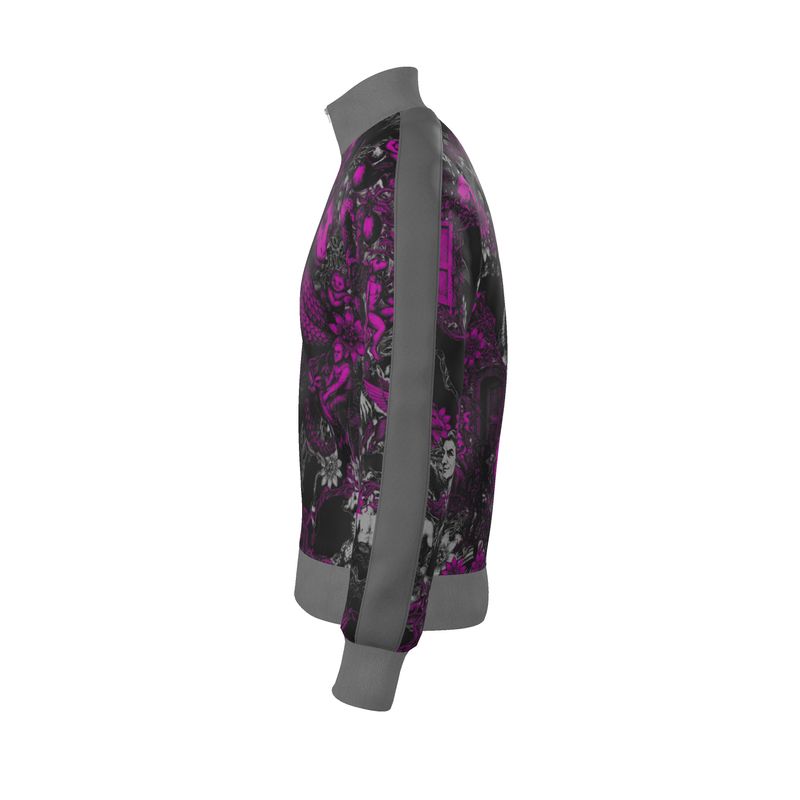 Tracksuit Jacket in Toiles Des Bosch Fuchsia Carbon