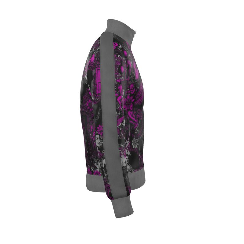 Tracksuit Jacket in Toiles Des Bosch Fuchsia Carbon