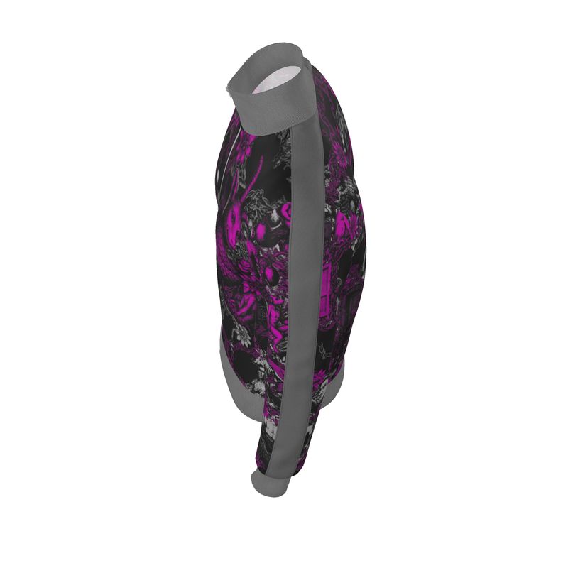 Tracksuit Jacket in Toiles Des Bosch Fuchsia Carbon