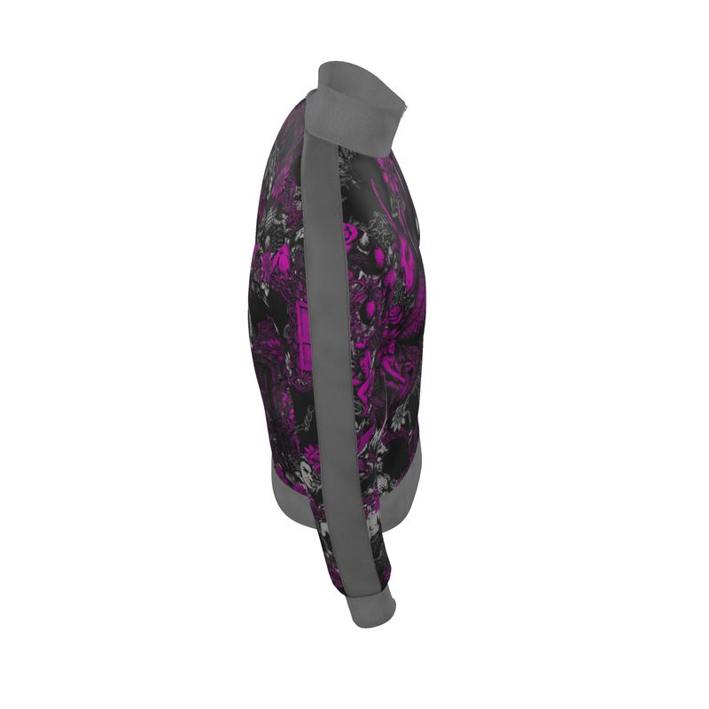 Tracksuit Jacket in Toiles Des Bosch Fuchsia Carbon