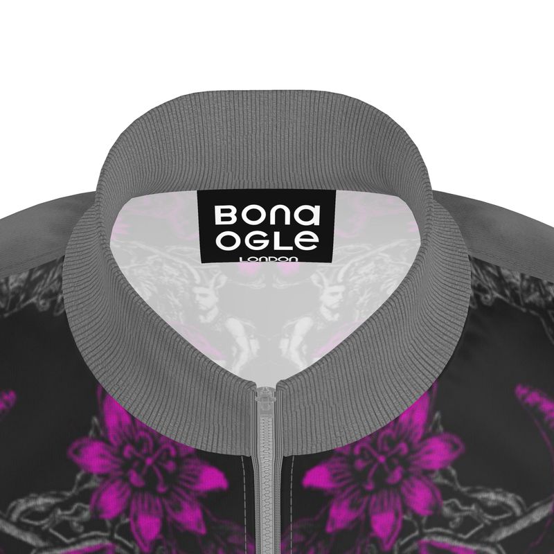 Tracksuit Jacket in Toiles Des Bosch Fuchsia Carbon