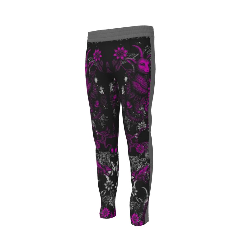 Tracksuit Trousers in Toiles Des Bosch Fucshia Carbon