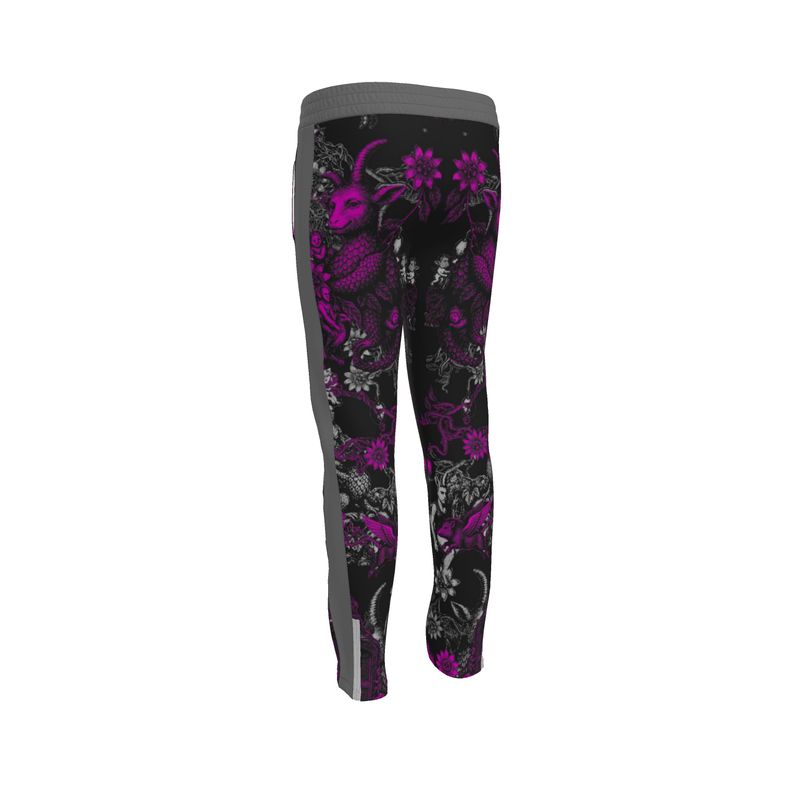 Tracksuit Trousers in Toiles Des Bosch Fucshia Carbon